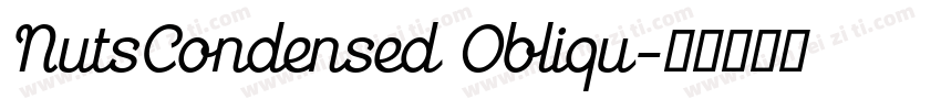 NutsCondensed Obliqu字体转换